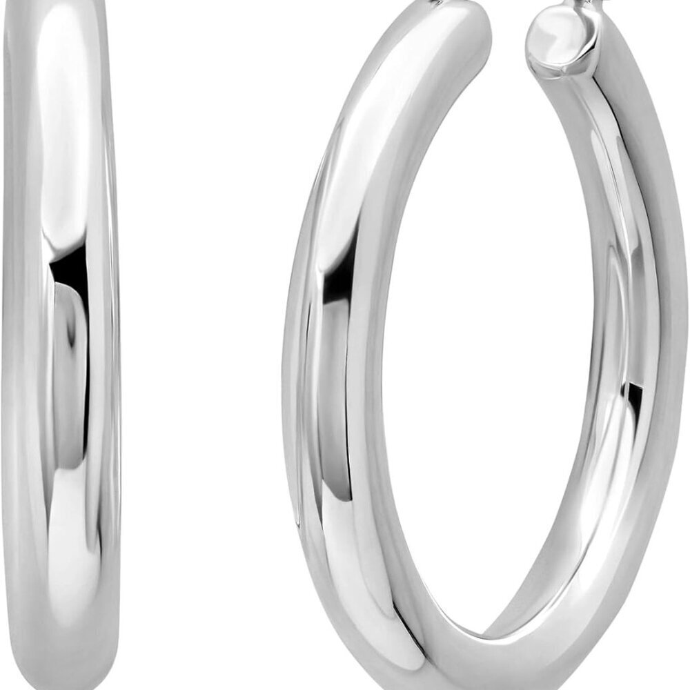 Sterling Silver Hoop Earrings Women Large 2 Inch Hypoallergenic Silver Jewelry